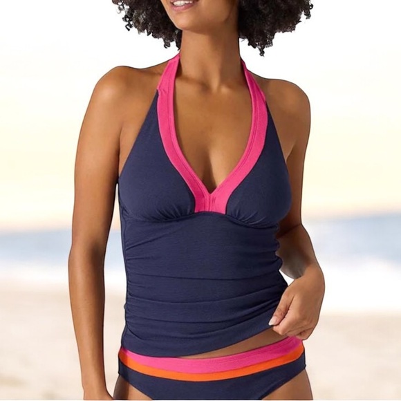 Tommy Bahama Other - Tommy Bahama Island Cays Colorblock Halter Tankini Top